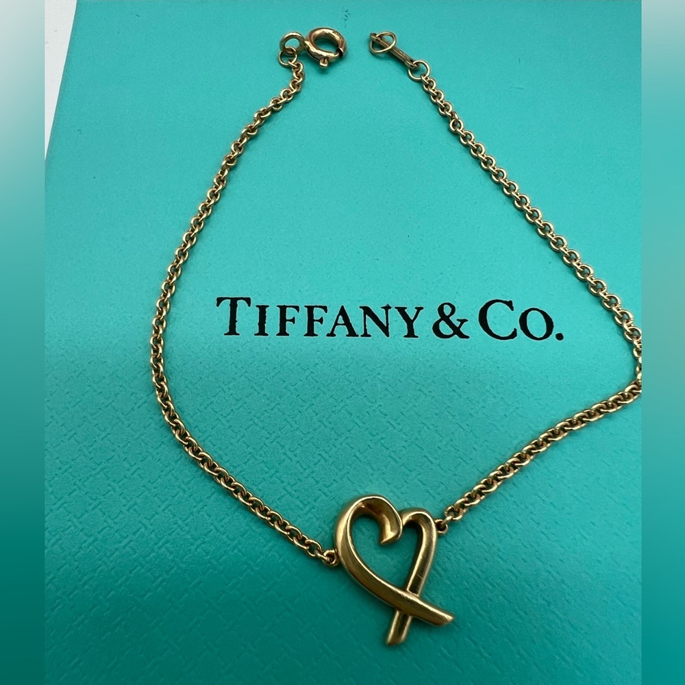 🔴Authentic TIFFANY & CO Gold 750 PALOMA PICASSO Loving Heart Bracelet🔴 - Picture 4 of 10